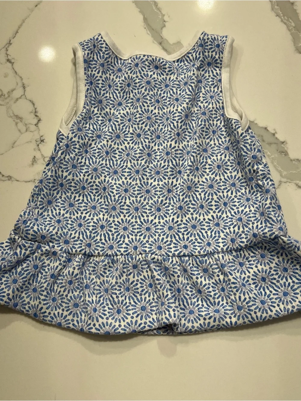 CARTERS Blue & White Floral Two-Piece Set - Size 24M